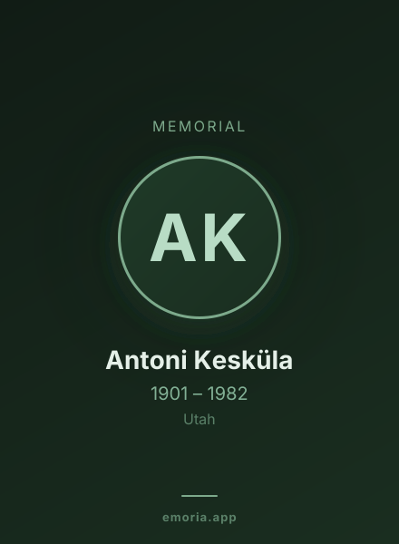 Memorial portrait of Antoni Kesküla
