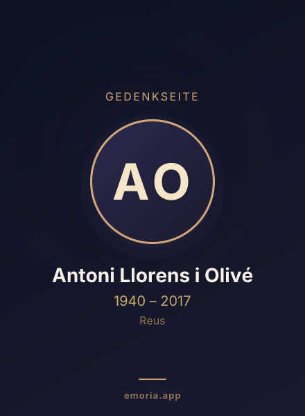 Gedenkportrait von Antoni Llorens i Olivé