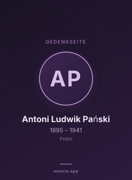 Gedenkportrait von Antoni Ludwik Pański