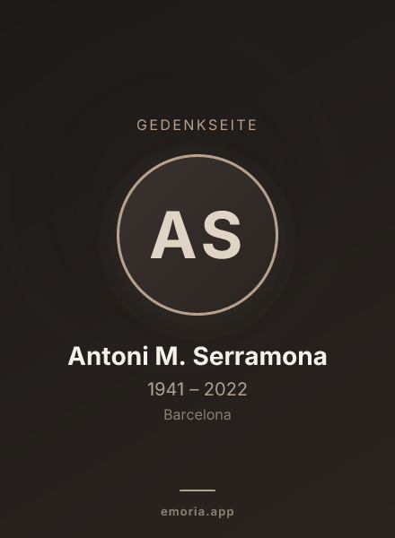 Gedenkportrait von Antoni M. Serramona