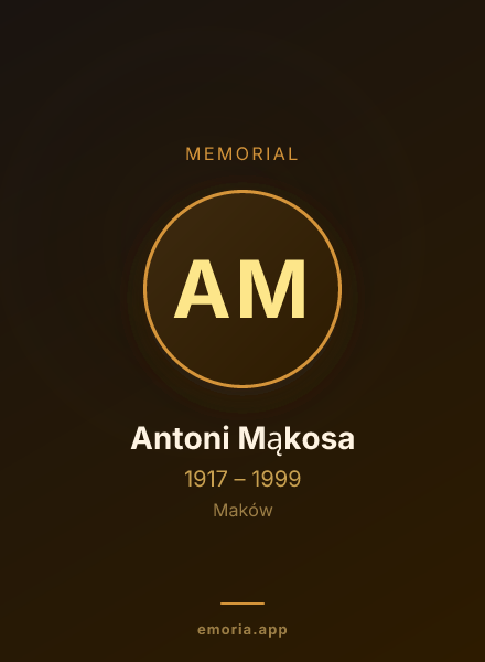 Memorial portrait of Antoni Mąkosa