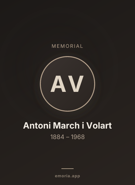 Memorial portrait of Antoni March i Volart