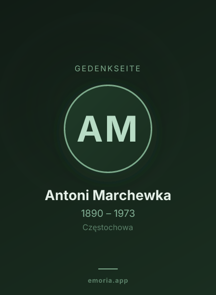 Gedenkportrait von Antoni Marchewka