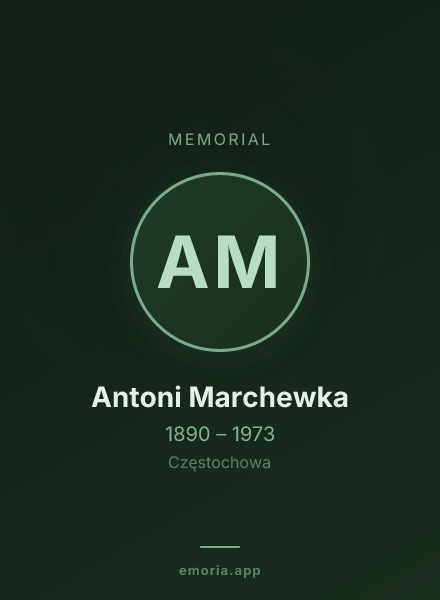 Memorial portrait of Antoni Marchewka