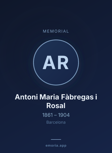 Memorial portrait of Antoni Maria Fàbregas i Rosal