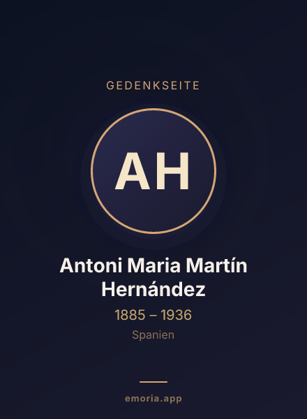 Gedenkportrait von Antoni Maria Martín Hernández