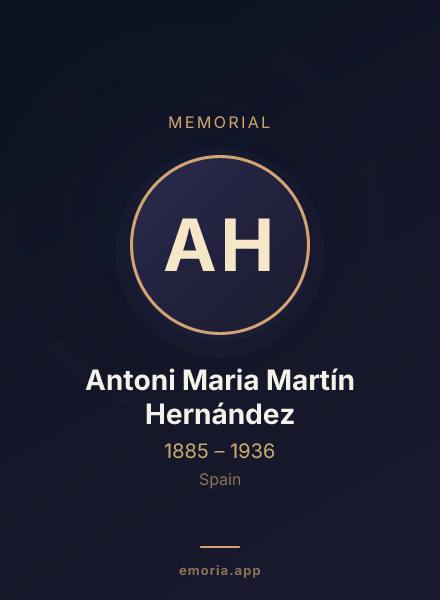 Memorial portrait of Antoni Maria Martín Hernández