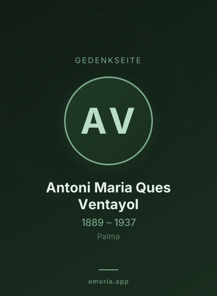Gedenkportrait von Antoni Maria Ques Ventayol