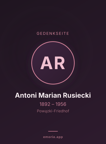Gedenkportrait von Antoni Marian Rusiecki