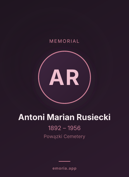 Memorial portrait of Antoni Marian Rusiecki