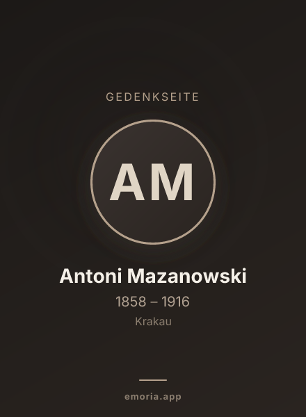Gedenkportrait von Antoni Mazanowski