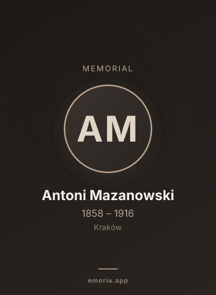 Memorial portrait of Antoni Mazanowski