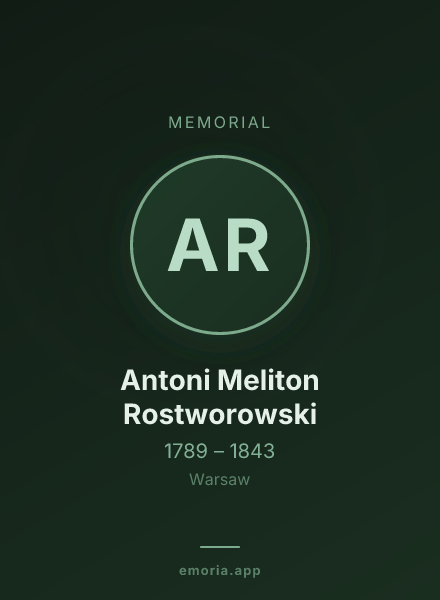 Memorial portrait of Antoni Meliton Rostworowski