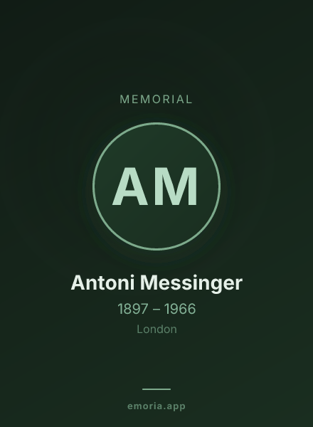 Memorial portrait of Antoni Messinger