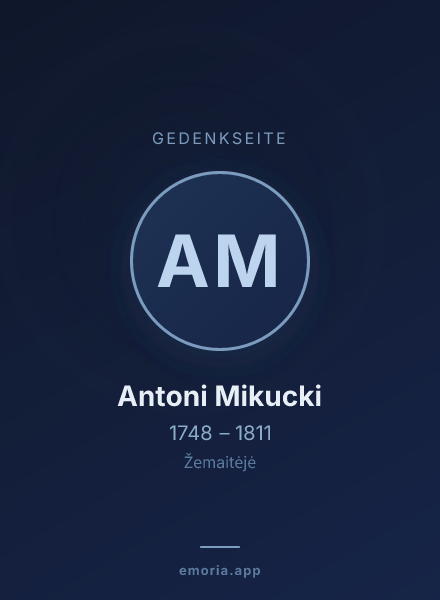 Gedenkportrait von Antoni Mikucki