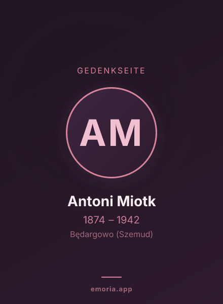 Gedenkportrait von Antoni Miotk