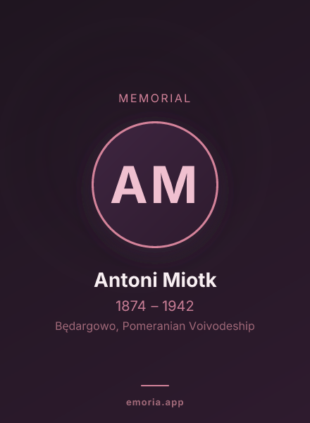 Memorial portrait of Antoni Miotk