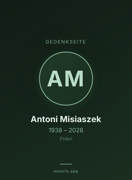 Gedenkportrait von Antoni Misiaszek