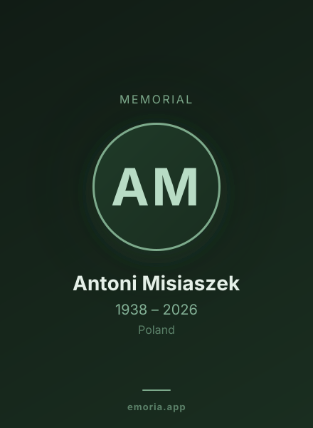 Memorial portrait of Antoni Misiaszek