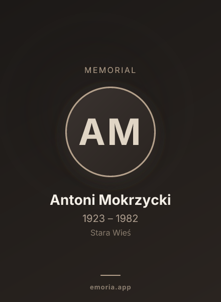 Memorial portrait of Antoni Mokrzycki