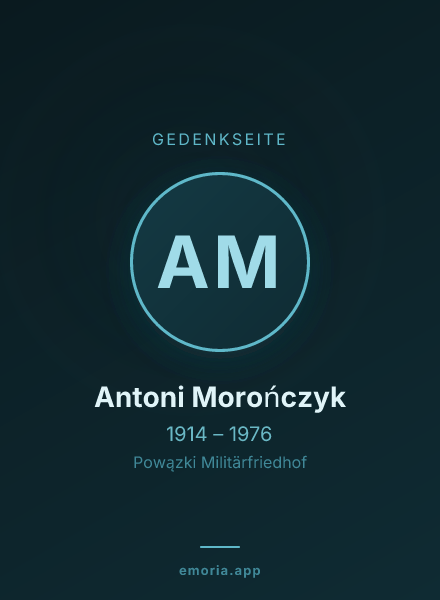 Gedenkportrait von Antoni Morończyk