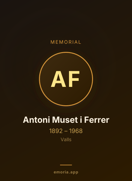Memorial portrait of Antoni Muset i Ferrer