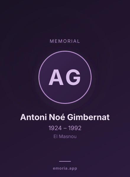 Memorial portrait of Antoni Noé Gimbernat