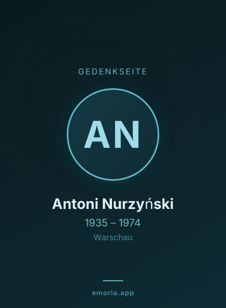 Gedenkportrait von Antoni Nurzyński