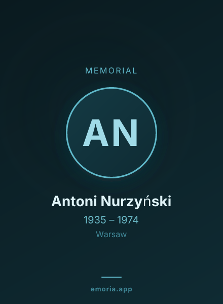 Memorial portrait of Antoni Nurzyński