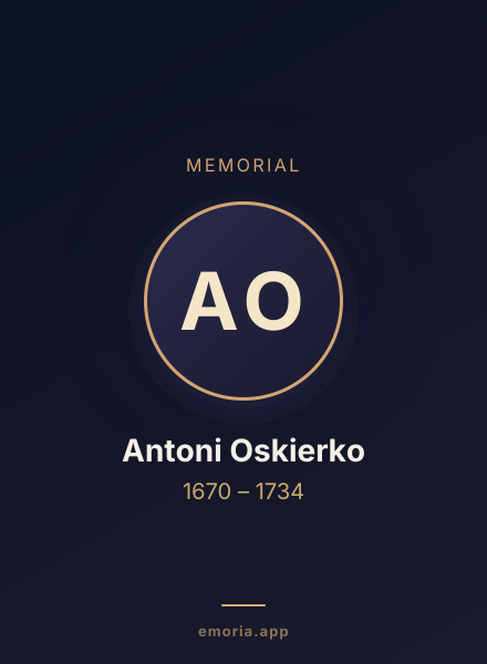 Memorial portrait of Antoni Oskierko