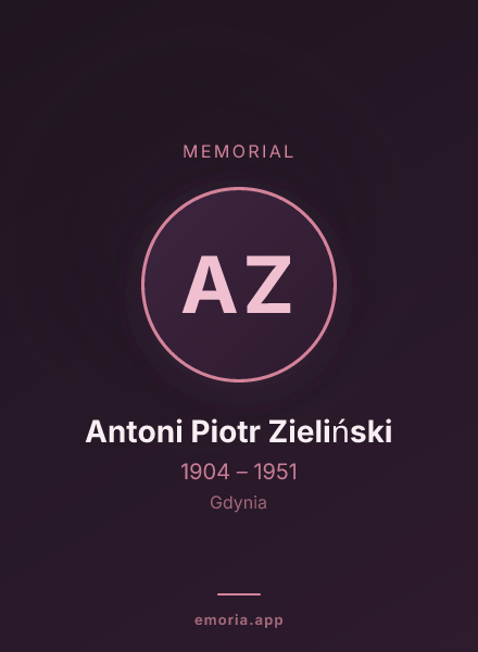 Memorial portrait of Antoni Piotr Zieliński
