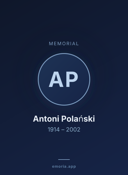 Memorial portrait of Antoni Polański