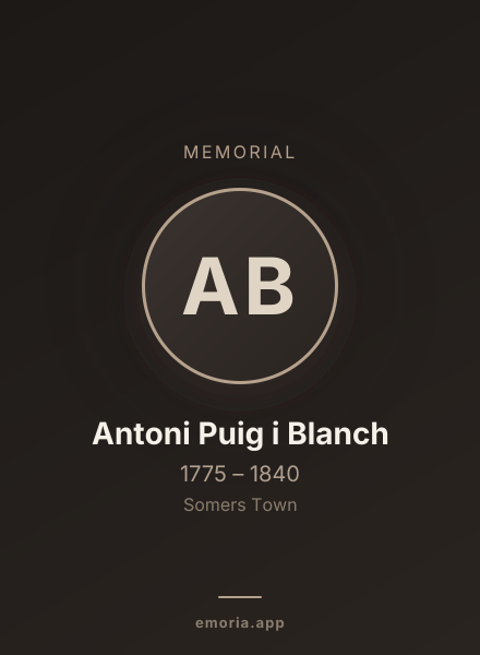 Memorial portrait of Antoni Puig i Blanch
