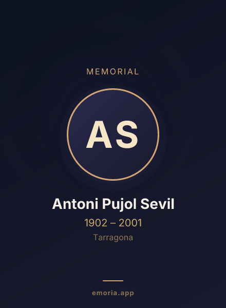 Memorial portrait of Antoni Pujol Sevil