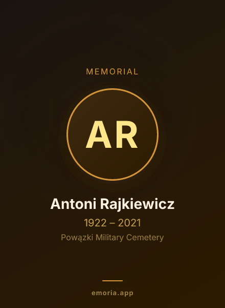 Memorial portrait of Antoni Rajkiewicz