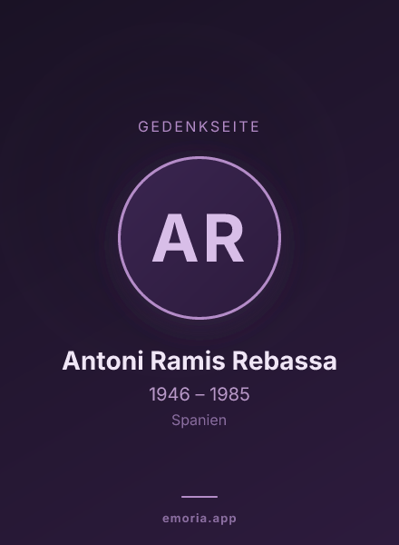 Gedenkportrait von Antoni Ramis Rebassa