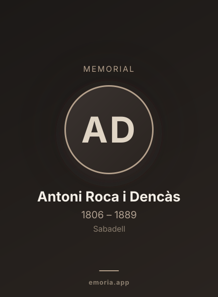 Memorial portrait of Antoni Roca i Dencàs