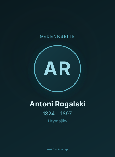 Gedenkportrait von Antoni Rogalski