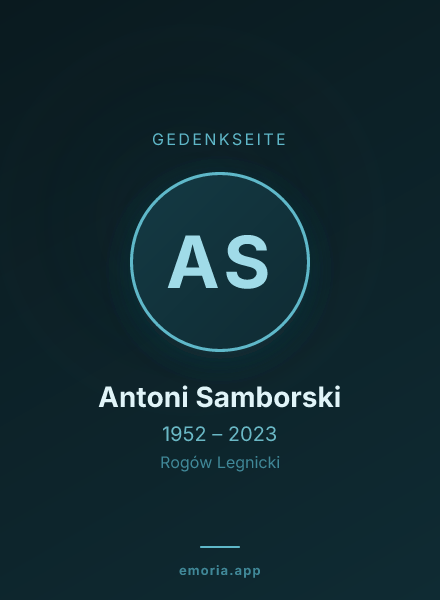 Gedenkportrait von Antoni Samborski