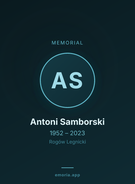Memorial portrait of Antoni Samborski