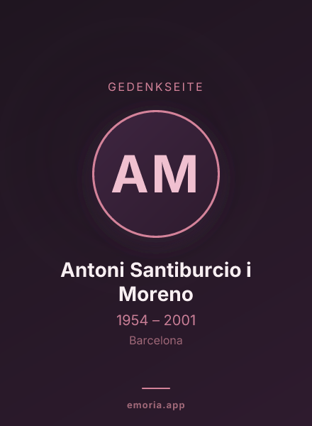 Gedenkportrait von Antoni Santiburcio i Moreno