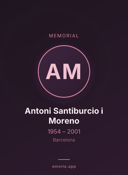 Memorial portrait of Antoni Santiburcio i Moreno