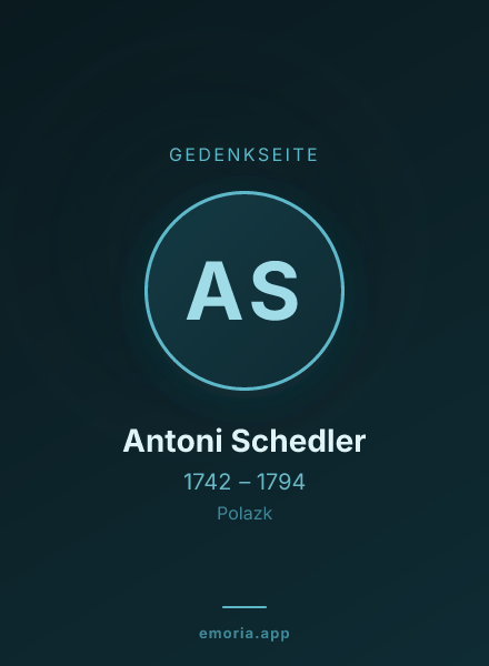 Gedenkportrait von Antoni Schedler