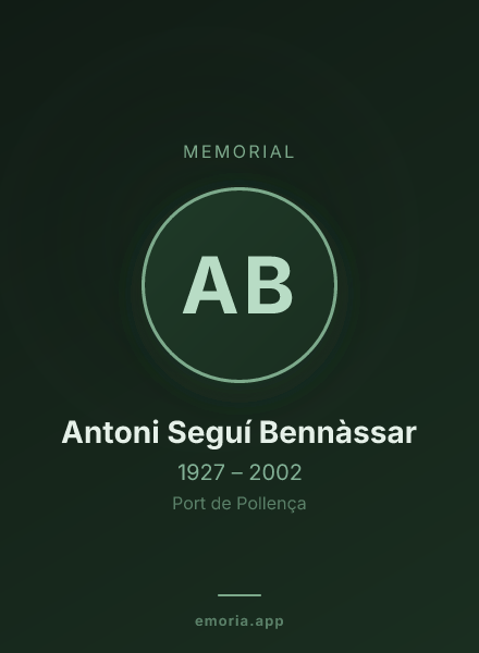 Memorial portrait of Antoni Seguí Bennàssar