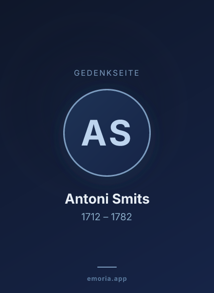 Gedenkportrait von Antoni Smits