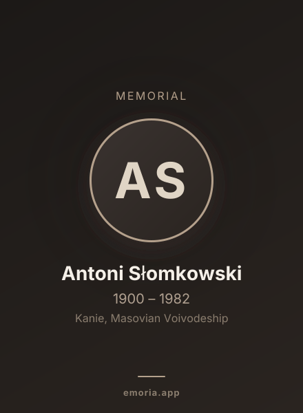 Memorial portrait of Antoni Słomkowski