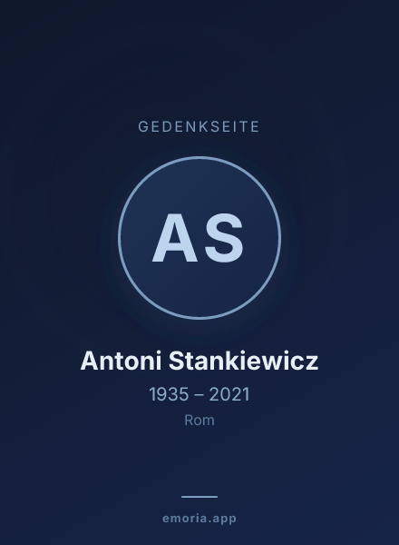Gedenkportrait von Antoni Stankiewicz