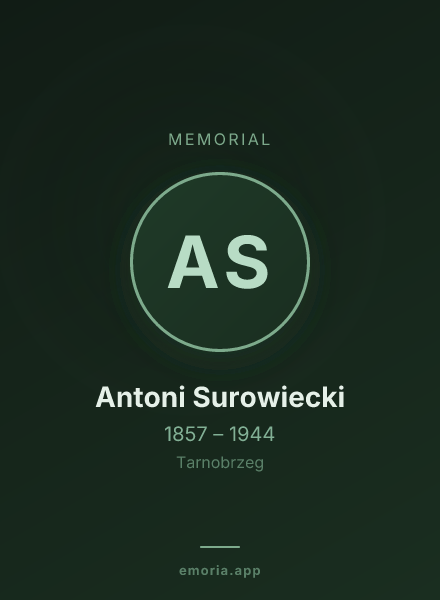 Memorial portrait of Antoni Surowiecki