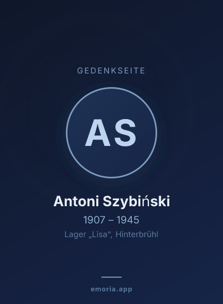 Gedenkportrait von Antoni Szybiński