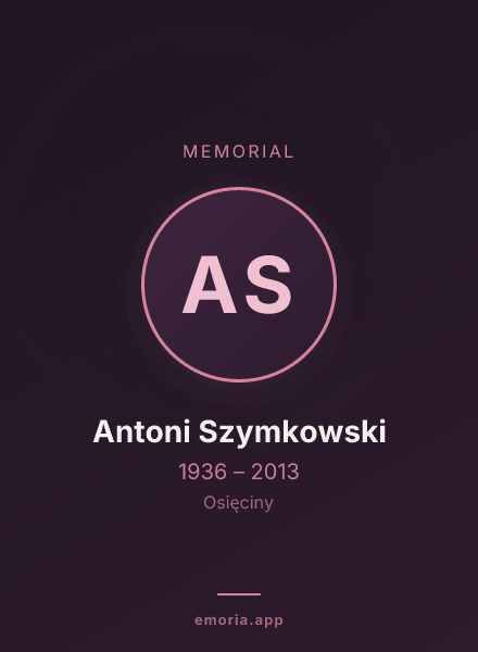 Memorial portrait of Antoni Szymkowski